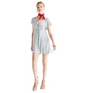 Kimchi Blue Urban Outfitters Lucy Mini Dress Floral Print Button Casual Size M‎